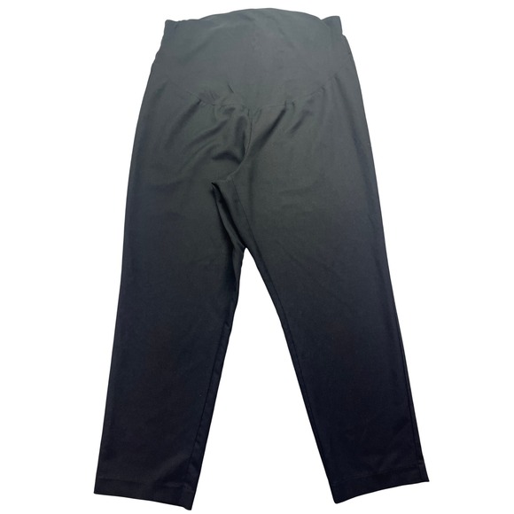 H&M Mama Maternity Cropped Pants Stretch Black XL Fits 38" Boho - Picture 1 of 9